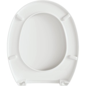 WC-Sitz aus Kunststoff, alpinweiß, 36x44 cm, für Standard-WCs.