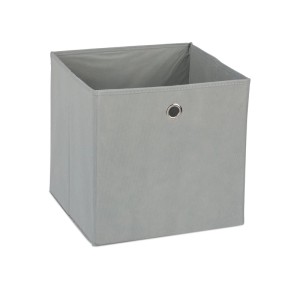 Relaxdays Aufbewahrungsbox im 2er Set Stoff Grau Faltbar 30 cm x 30 cm x 30 cm 650 g
