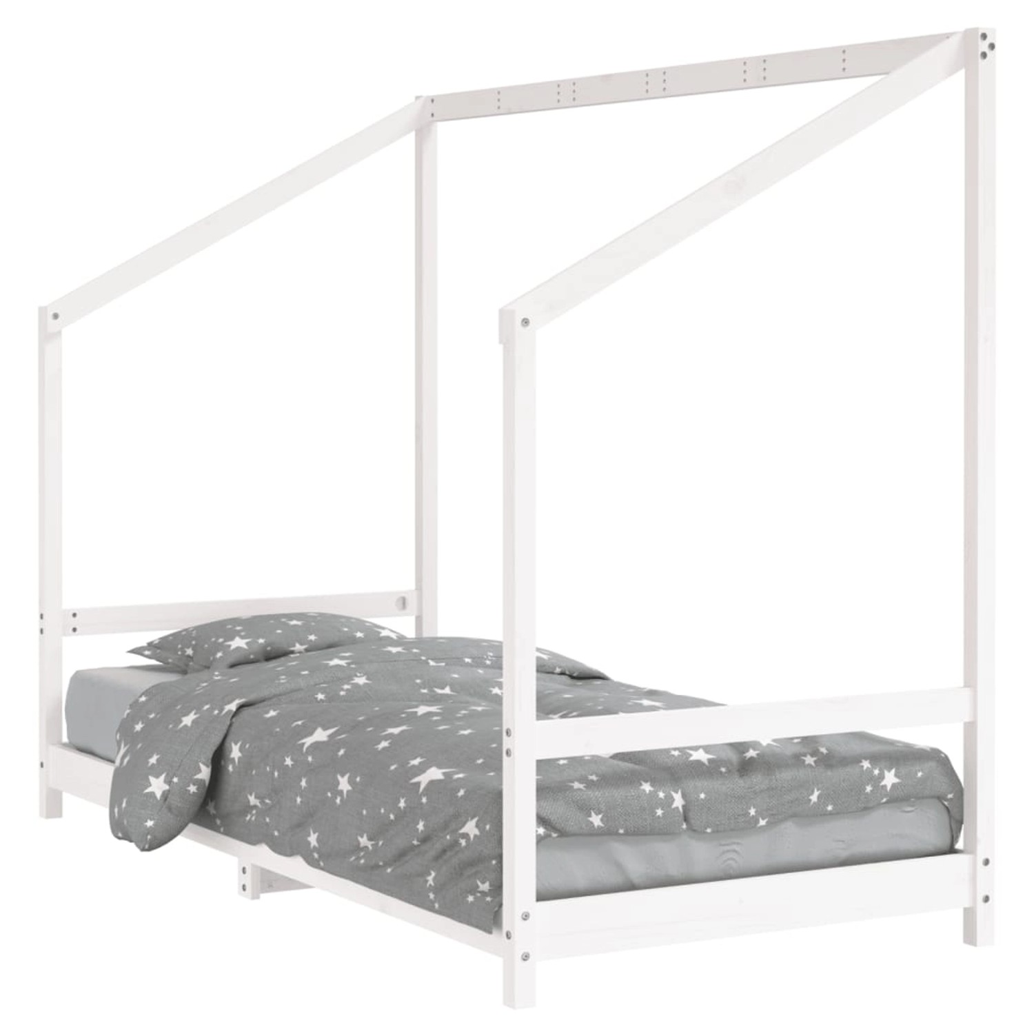 vidaXL Kinderbett Weiß 90x200 cm Massivholz Kiefer 835704 günstig online kaufen