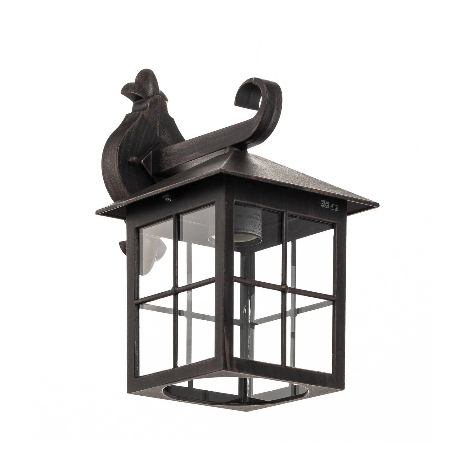 Lindby Wandleuchte Außen Ida 9611017 Retro Vintage Antik aus Aluminium 1-flammig E27