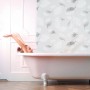 Relaxdays Duschrollo Kunststoff Aluminium Transparent Schwarz Weiß Wasserabweisend 160 cm x 240 cm 1,1 kg_5