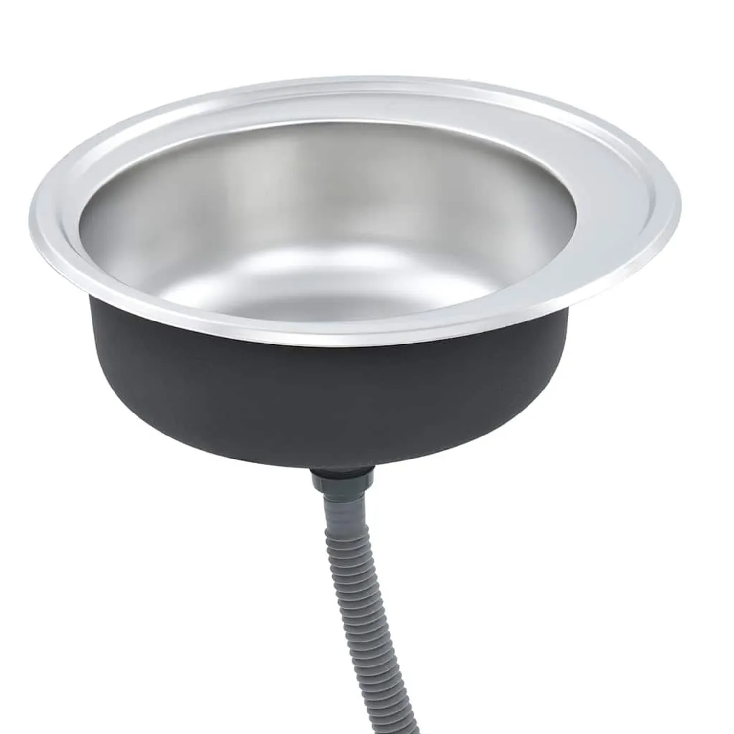 vidaXL Einbauspüle mit Sieb und Siphon Edelstahl 145071