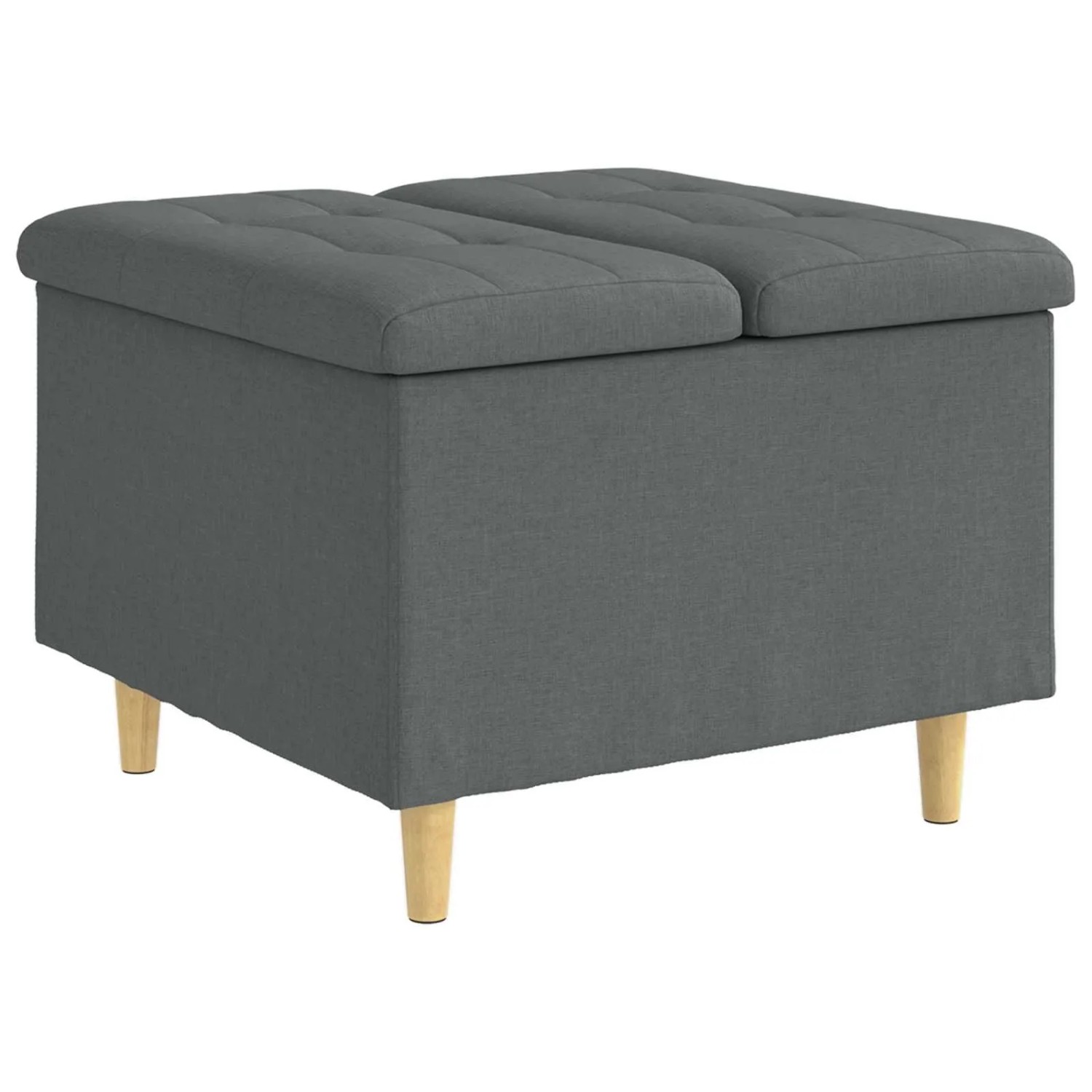 vidaXL Aufbewahrungsottomane Dunkelgrau 60 x 60 x 45 cm Stoff 876819