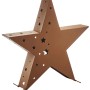 Rostfarbener Kobolo Deko Stern XL mit Sternenmuster für Teelicht, Weihnachtsdekoration.