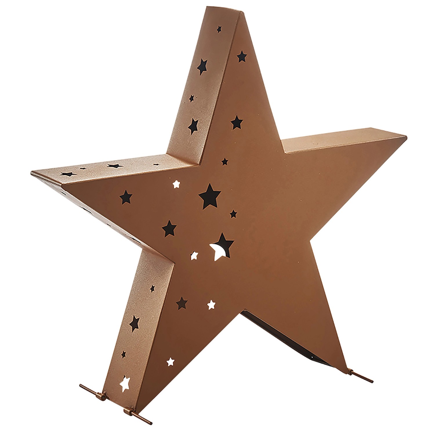 Kobolo Kerzenhalter Teelichthalter Laterne Deko STAR Rostoptik XL günstig online kaufen