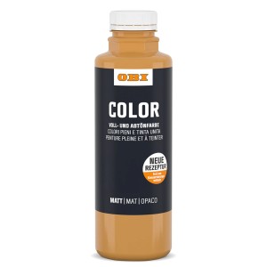 OBI Color Voll- und Abtönfarbe, 500ml, Braun-Gelb. Zum Abtönen von Wandfarben.