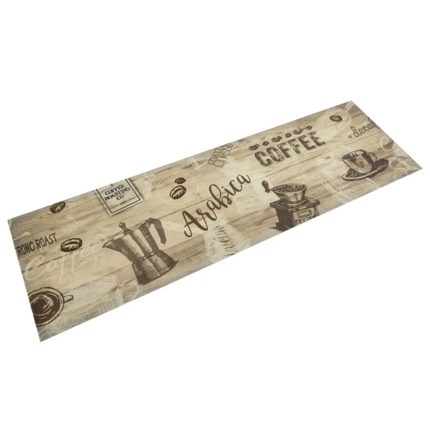 vidaXL Küchenteppich Waschbar Kaffee Braun 45x150 cm Samt 4005578