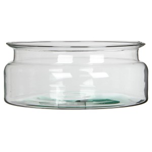 Transparente Glasschüssel Mathew von Mica Decorations, 24 cm Durchmesser, ideal als Vase oder Dekoschale.