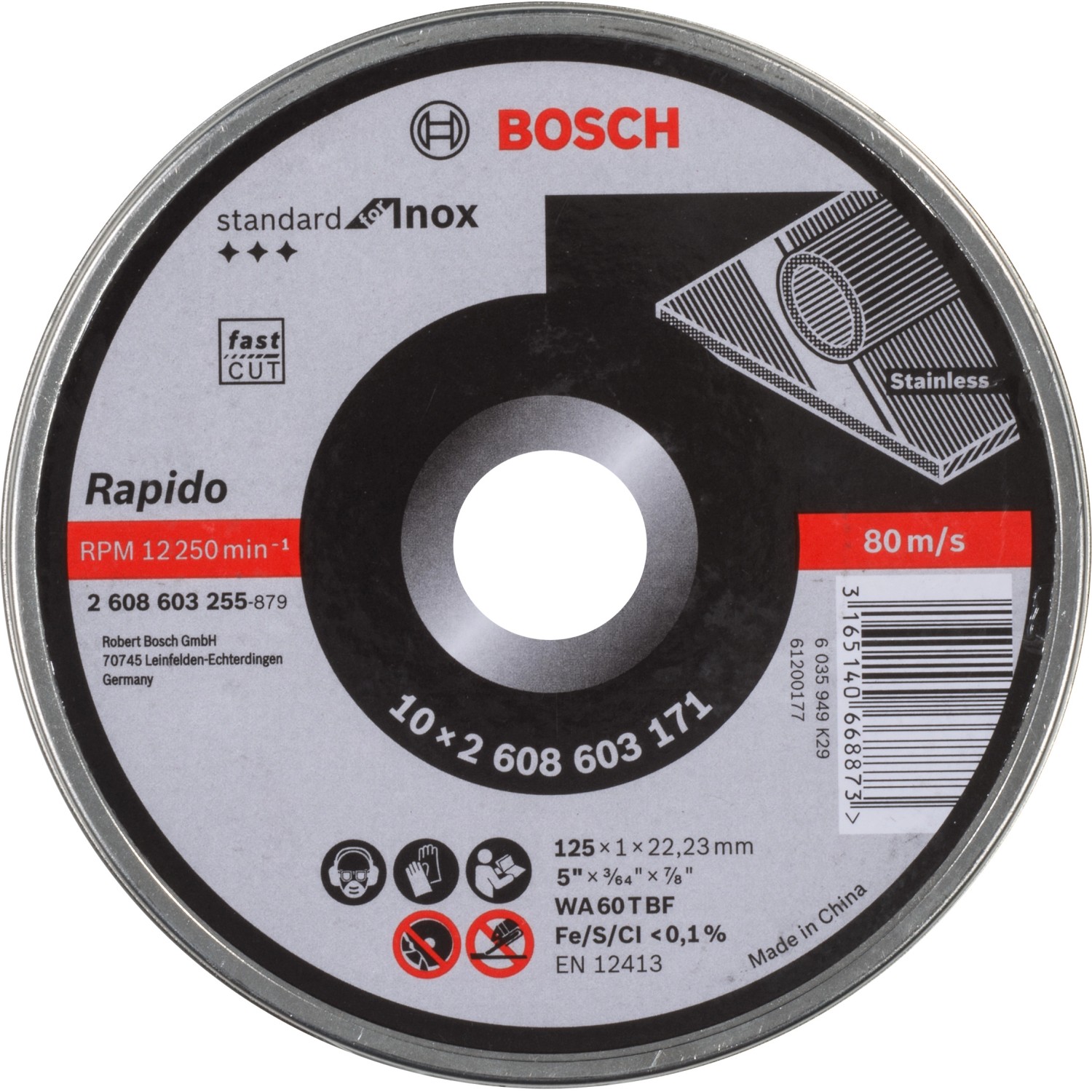 Bosch Trennscheiben 10x125 Inox