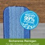 Bona Premium Spray Mop: Blauer Mikrofaser-Wischbezug für Hartböden, entfernt 99% der Bakterien.