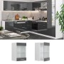 Vicco Küchenglasschrank R-Line, Hängeschrank in Anthrazit Hochglanz/Weiß, 40 cm breit.