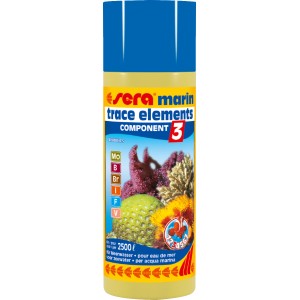 Sera Marin Component 3: Spurenelemente für Salzwasseraquarien, 2500 l Reichweite.