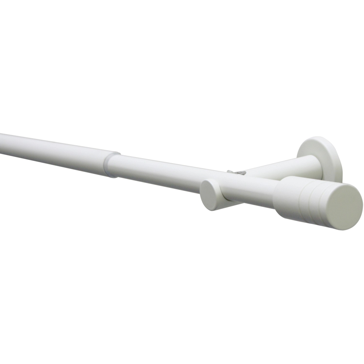 Gardinia Gardinenstangen-Set Elba 1-Lauf Ø 16/19 mm Ivory 120 cm - 210 cm