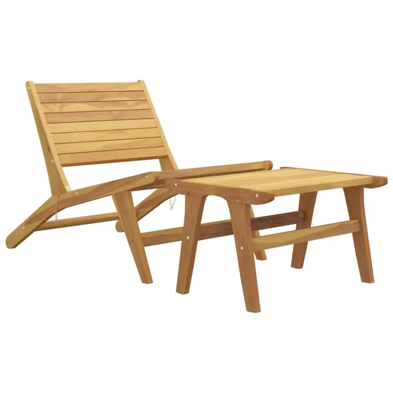 vidaXL Gartenstuhl mit Fußstütze Massivholz Teak 319154 günstig online kaufen