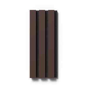 Akustikpaneel Muster in Burgund mit Linoleum und schwarzem Filz, 29,5x15cm.