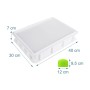 Relaxdays Pizzaballenbox 2er Set Kunststoff Weiß Mit Deckel Stapelbar Gefriergeeignet 7 cm x 40 cm x 30 cm je 1,1 kg_4