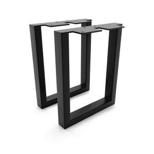 HEVVA Möbelfüße GRAZ, 2er Set, schwarz, 25x20 cm. U-Form Möbelbeine für DIY Projekte.