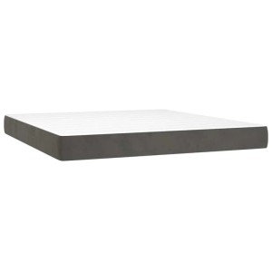 vidaXL Taschenfederkernmatratze Dunkelgrau 160x220x20 cm Samt 4016625
