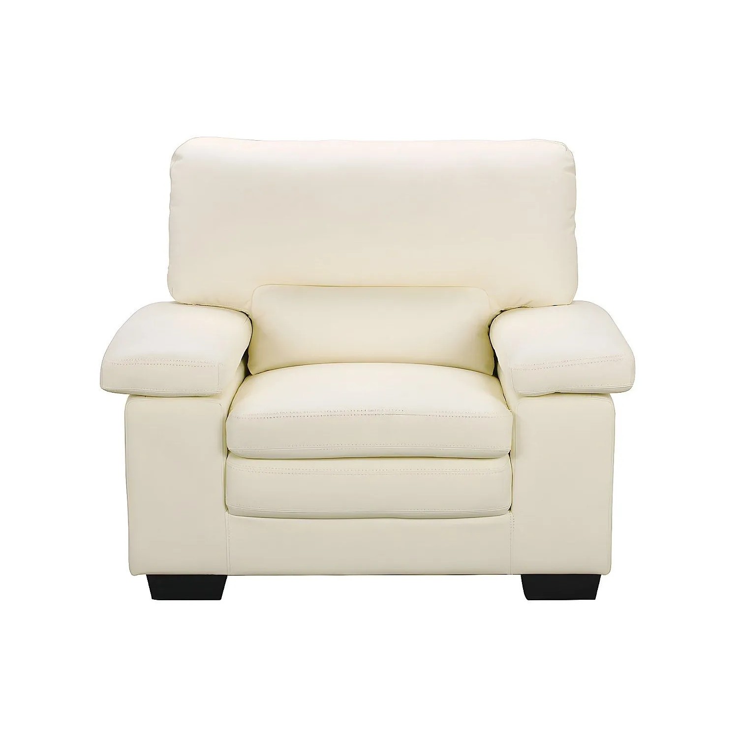 Vente-unique Sessel Mit Gerader Rückenlehne Mimas Elfenbeinfarben 112 cm