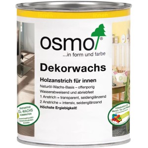 Osmo Dekorwachs Transparent Birke, 375ml Dose. Holz-Wachs für Innenräume, transparent und atmungsaktiv.