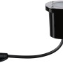 Paulmann LED-Bodeneinbaustrahler Plug & Shine 24V ZigBee, schwarzes Gehäuse mit Kabel und Stecker.