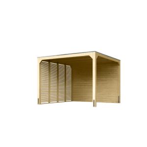 CHILLROI Pavillon Promjna, naturbelassen, 320x320 cm, aus Leimholz. Ideal als Sonnenschutz im Garten.