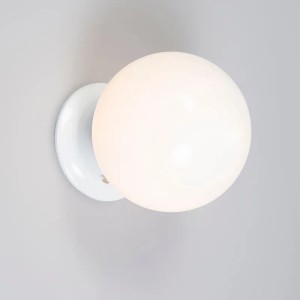 QAZQA Retro-Deckenleuchte Weißes Opalglas Scoop