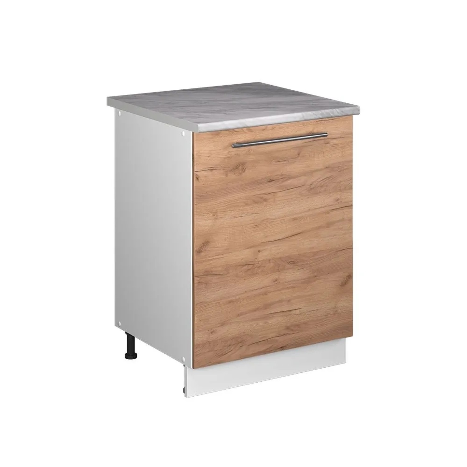 Vicco Küchenunterschrank Fame-Line Goldkraft Eiche/Weiß 60 x 82 1 Tür mit Arbeitsplatte Art Nr 65110
