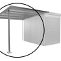 Biohort Seitendach für AvantGarde Gerätehaus A3/A7, Gr. L, Quarzgrau-Metallic.