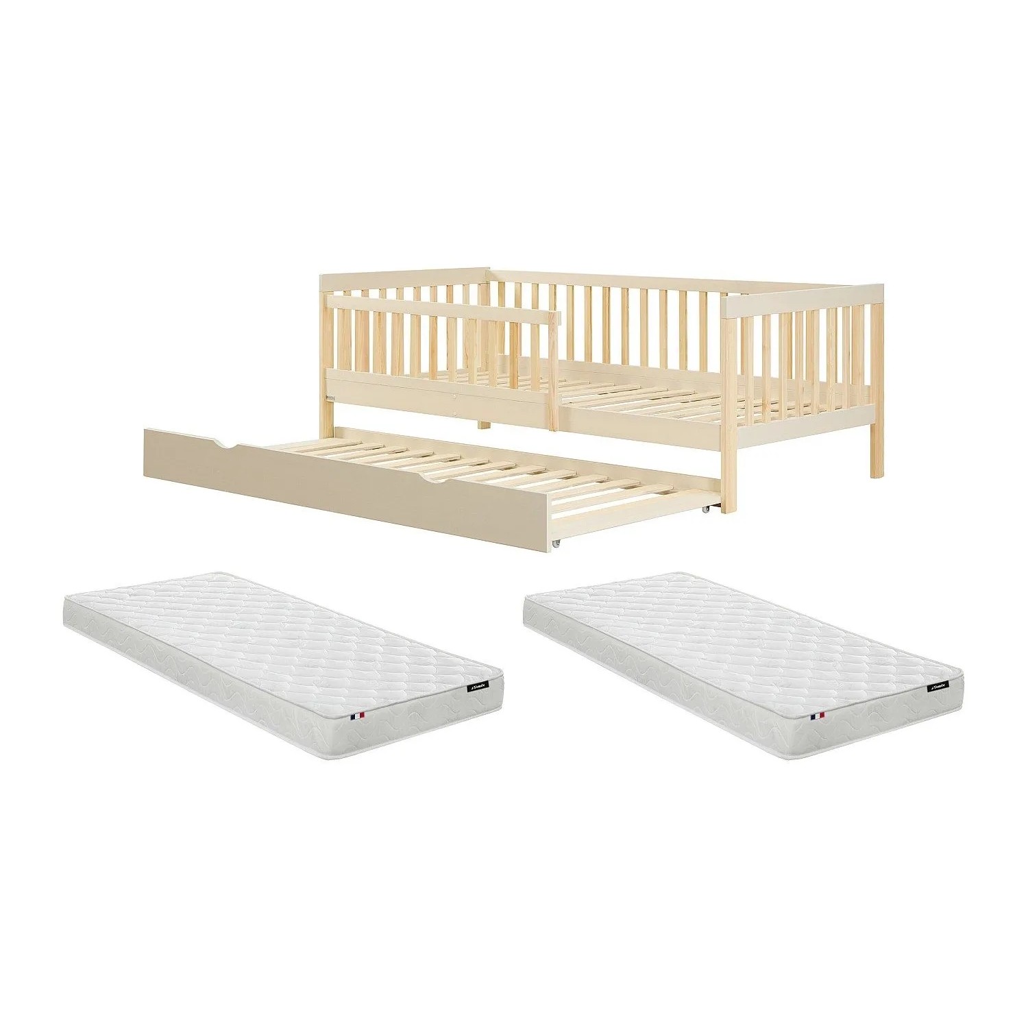 Vente-unique Bettrahmen Proviati Beige 195 cm