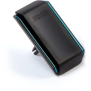 Axe Lufterfrischer Ice Chill für Auto, Lüftung, schwarz mit blauem Akzent.