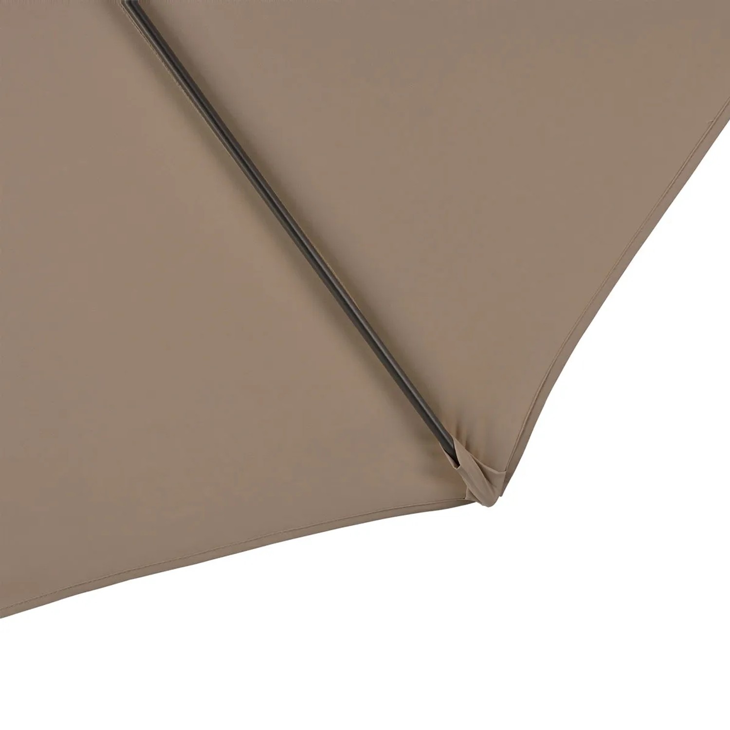 Detailaufnahme: Svita Ampelschirm in Taupe, Sonnenschirm für Garten und Terrasse.