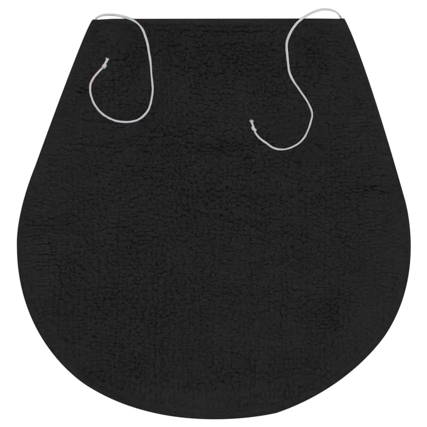 Anthrazitfarbener Toilettendeckel-Bezug aus dem 3-teiligen vidaXL Badematten-Set.