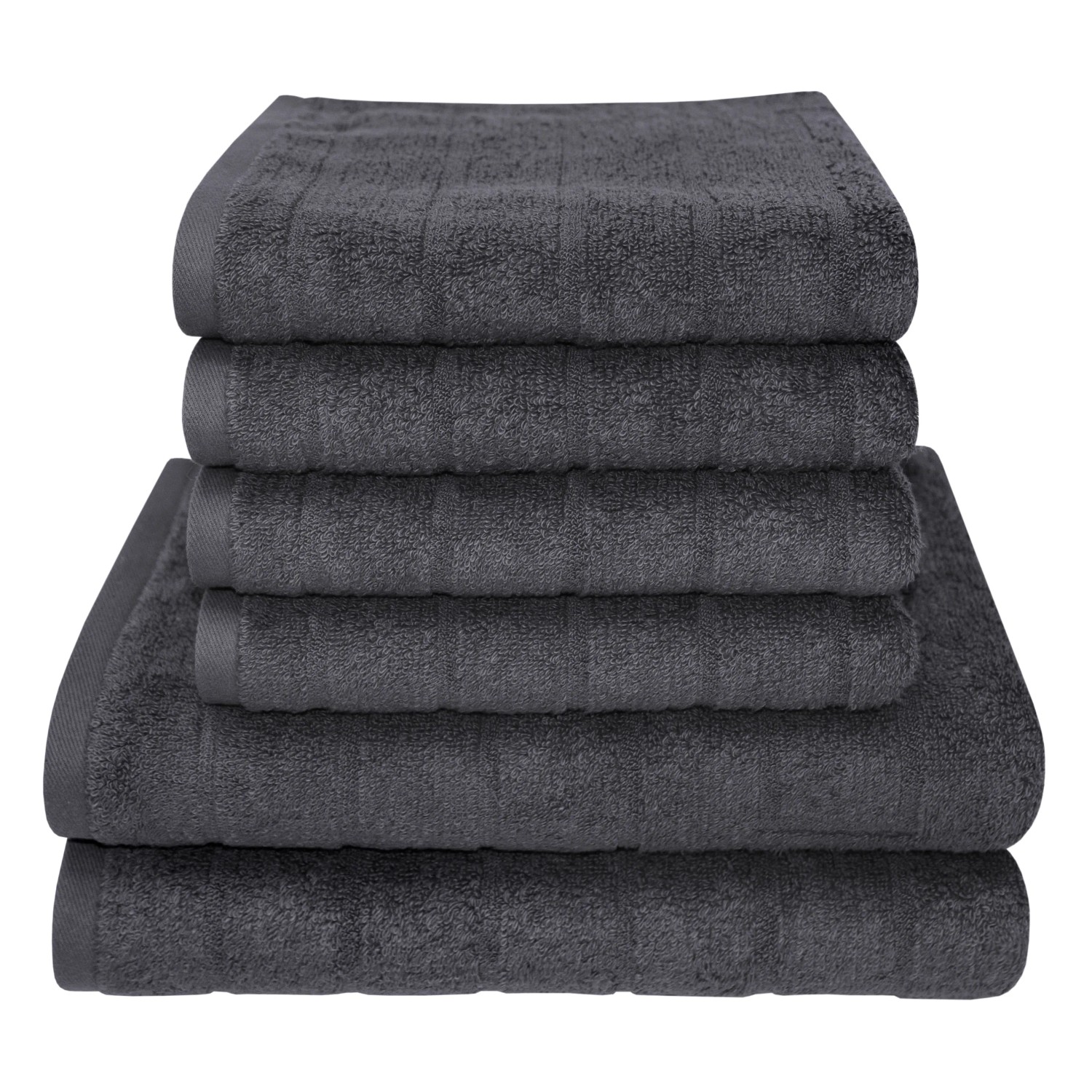 Dyckhoff Handtuchset Queens Anthrazit 6-tlg. günstig online kaufen