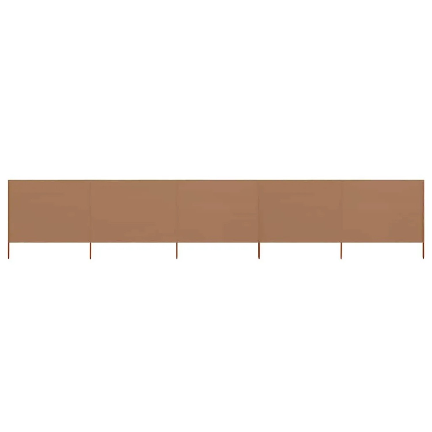 vidaXL 5 Teiliges Windschutzgewebe 600 x 80 cm Taupe 47157