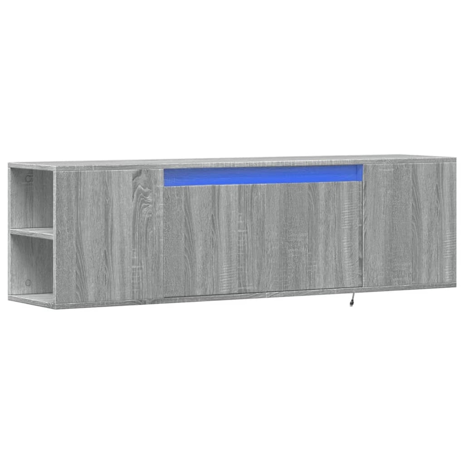 vidaXL TV-Wandschrank mit LED-Beleuchtung Grau Sonoma 135x31x39,5 cm 852388 günstig online kaufen