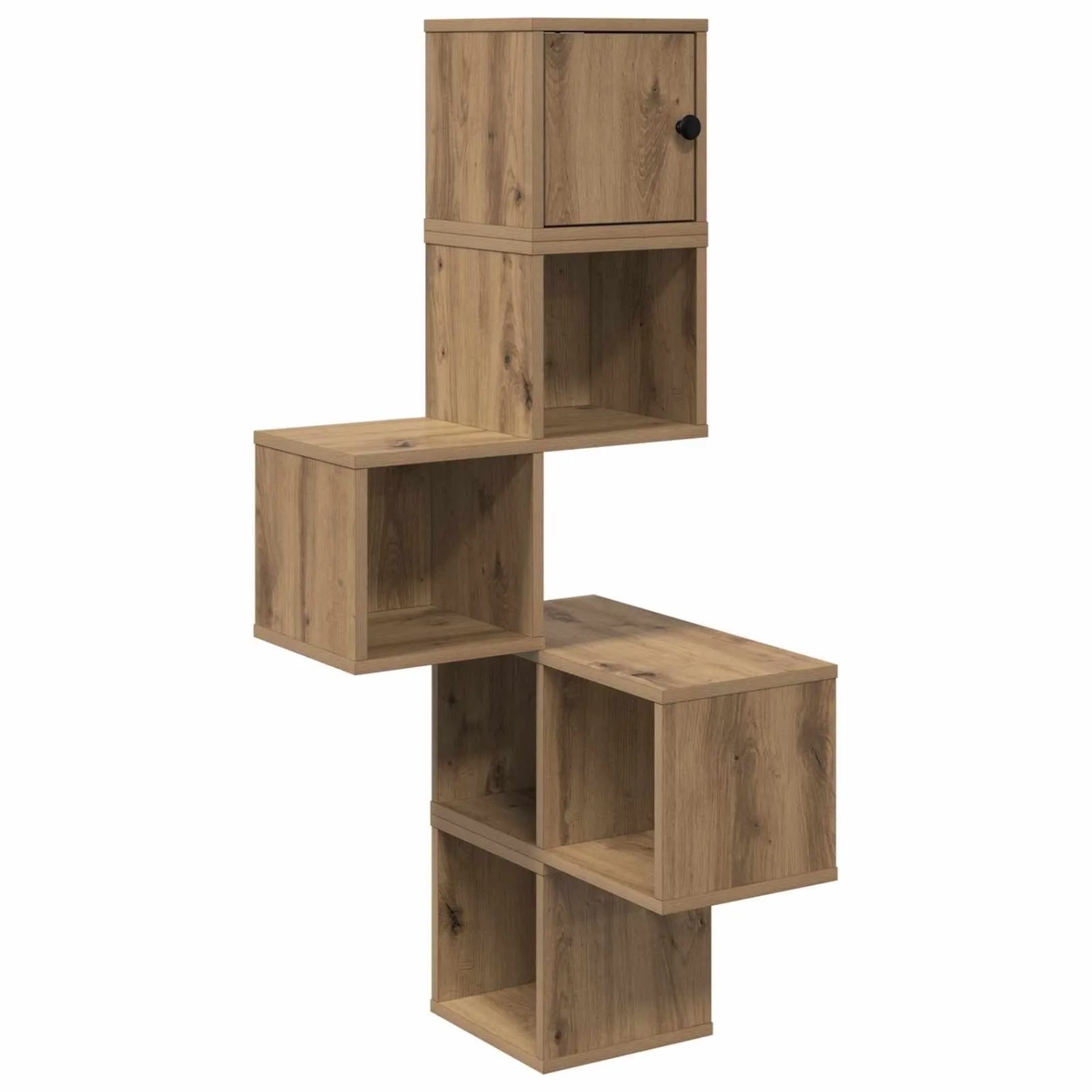 vidaXL Wand-Eckregal Artisan-Eiche 48 x 48 x 120 cm Holzwerkstoff 8012235