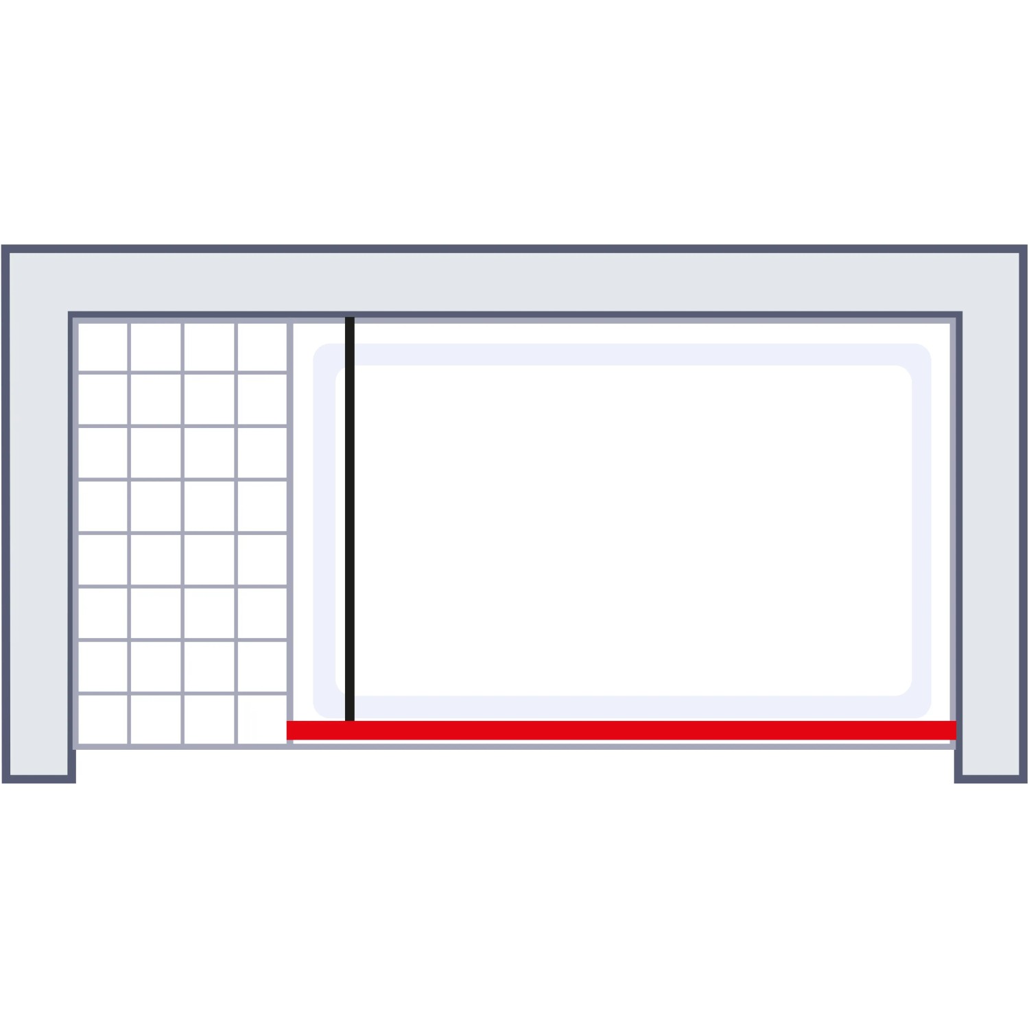 Schulte Walk-In Dusche MasterClass M6, 200x120cm, Chromoptik, barrierefrei.