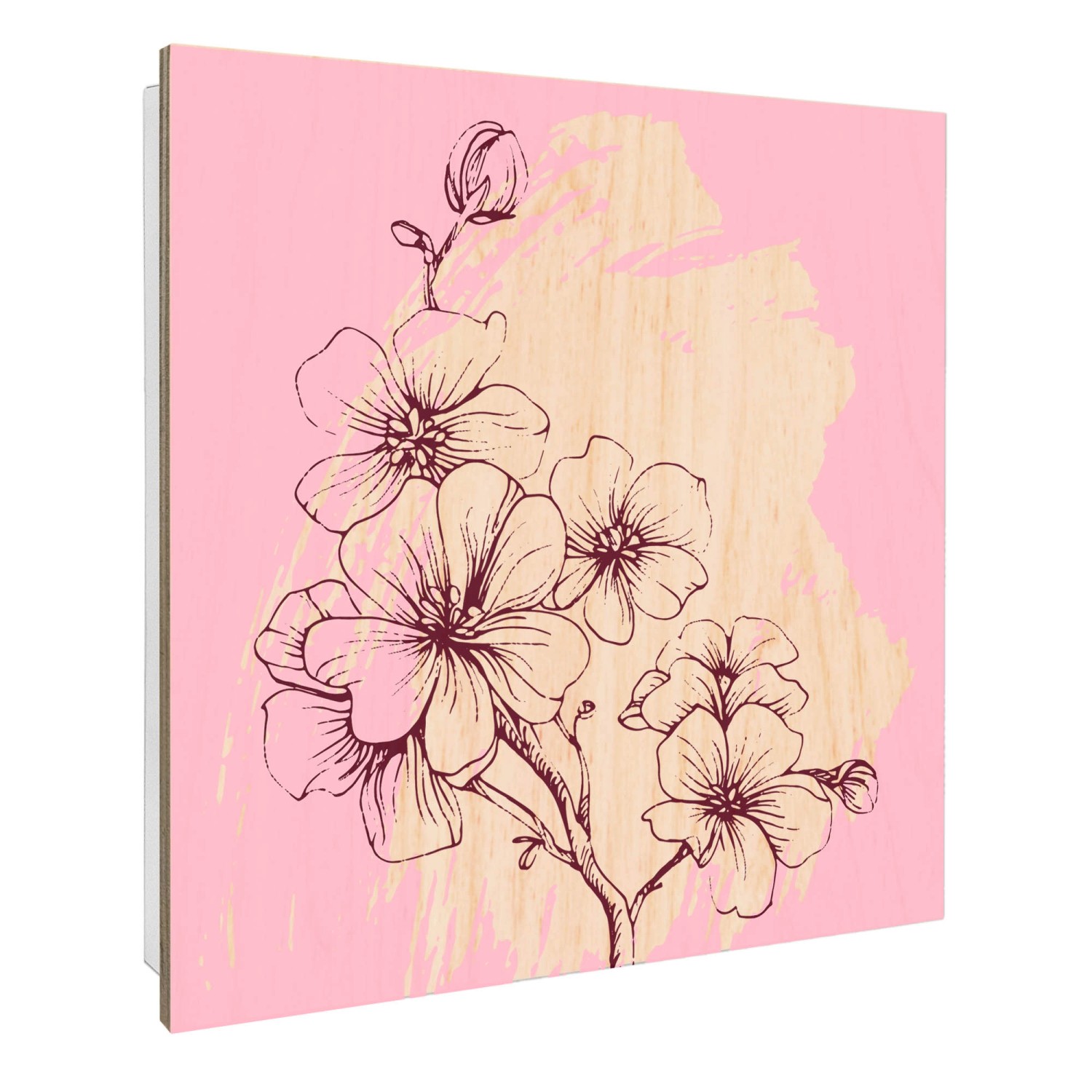 Banjado Großer Schlüsselbox Holz 30x30cm Weiß Scharnier Rechts 50 Haken Sch günstig online kaufen