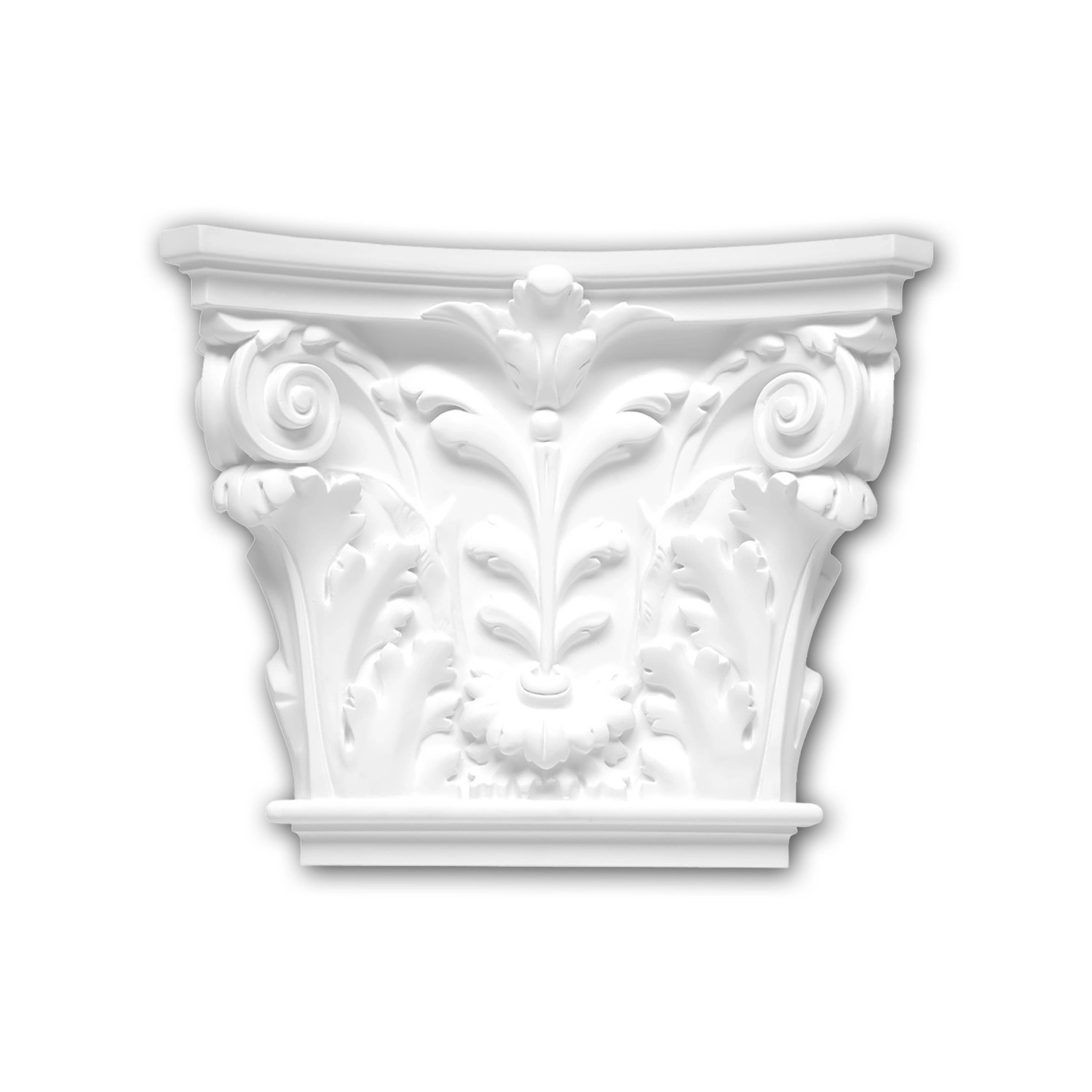 Thumbnail - PROFHOME 121002 Pilaster Kapitell Zierelement Flachsäule Wandsäule, 42 cm x 34,6 cm x 11,2 cm Weiß