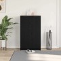 vidaXL Schuhschrank, schwarz Eichen-Optik, mit Regal, 59x35x100 cm. Wohnzimmerschrank für Schuhe.