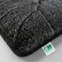 Schwarze Karat Badematte Maris mit Blattstruktur, 40x60 cm. Badvorleger/Badteppich.
