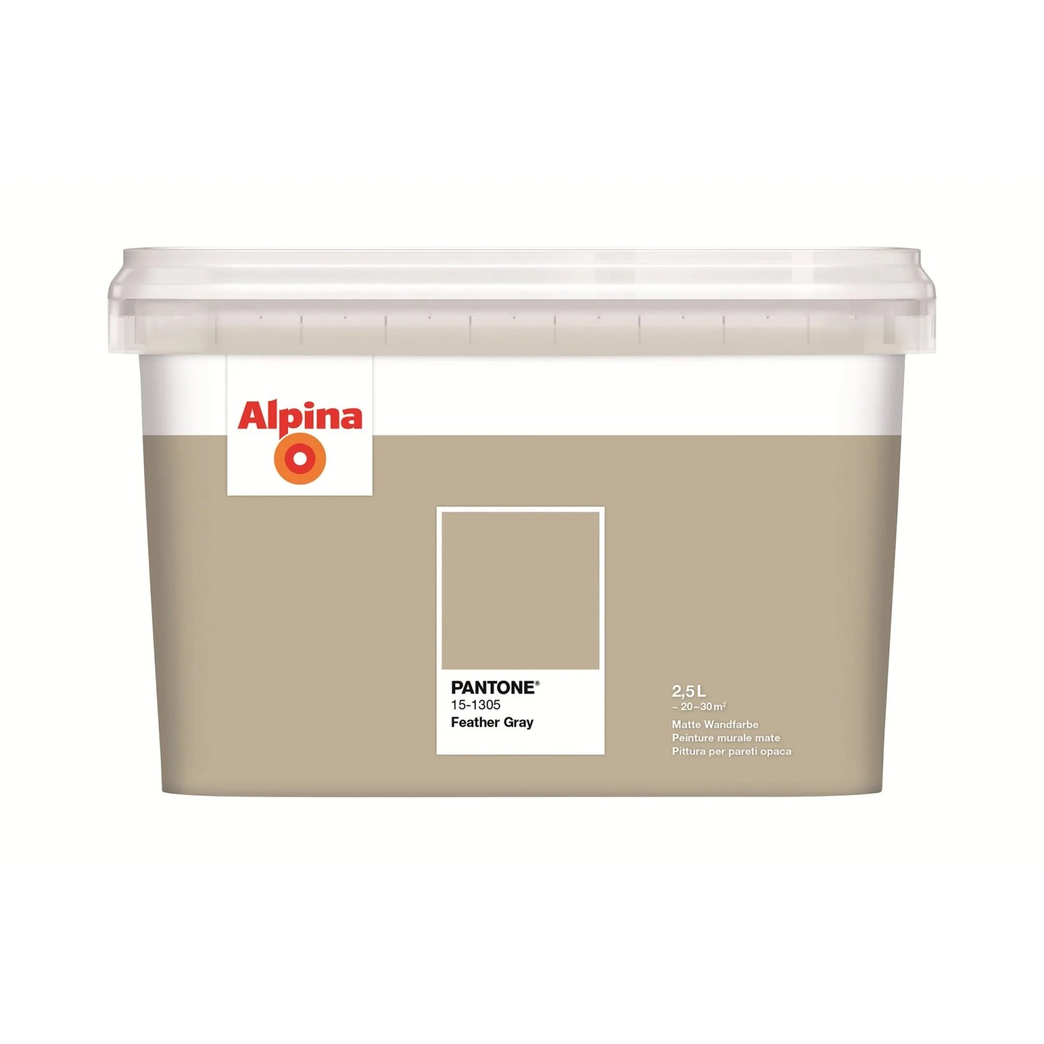 Alpina Innenfarbe Pantone Feather Gray 2,5, Graubeige