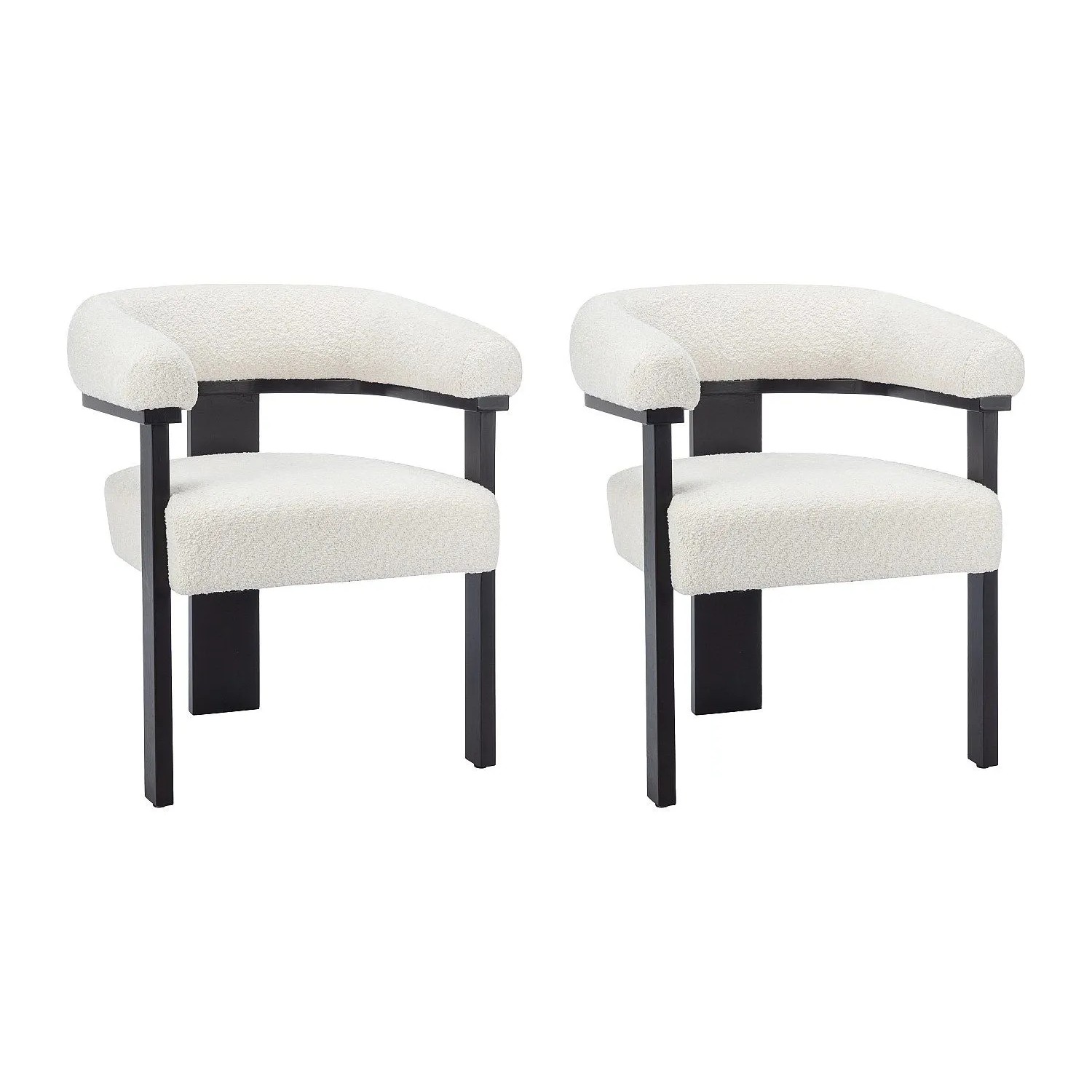 Vente-unique Stuhl Livelia Schwarz  Weiß 64 cm
