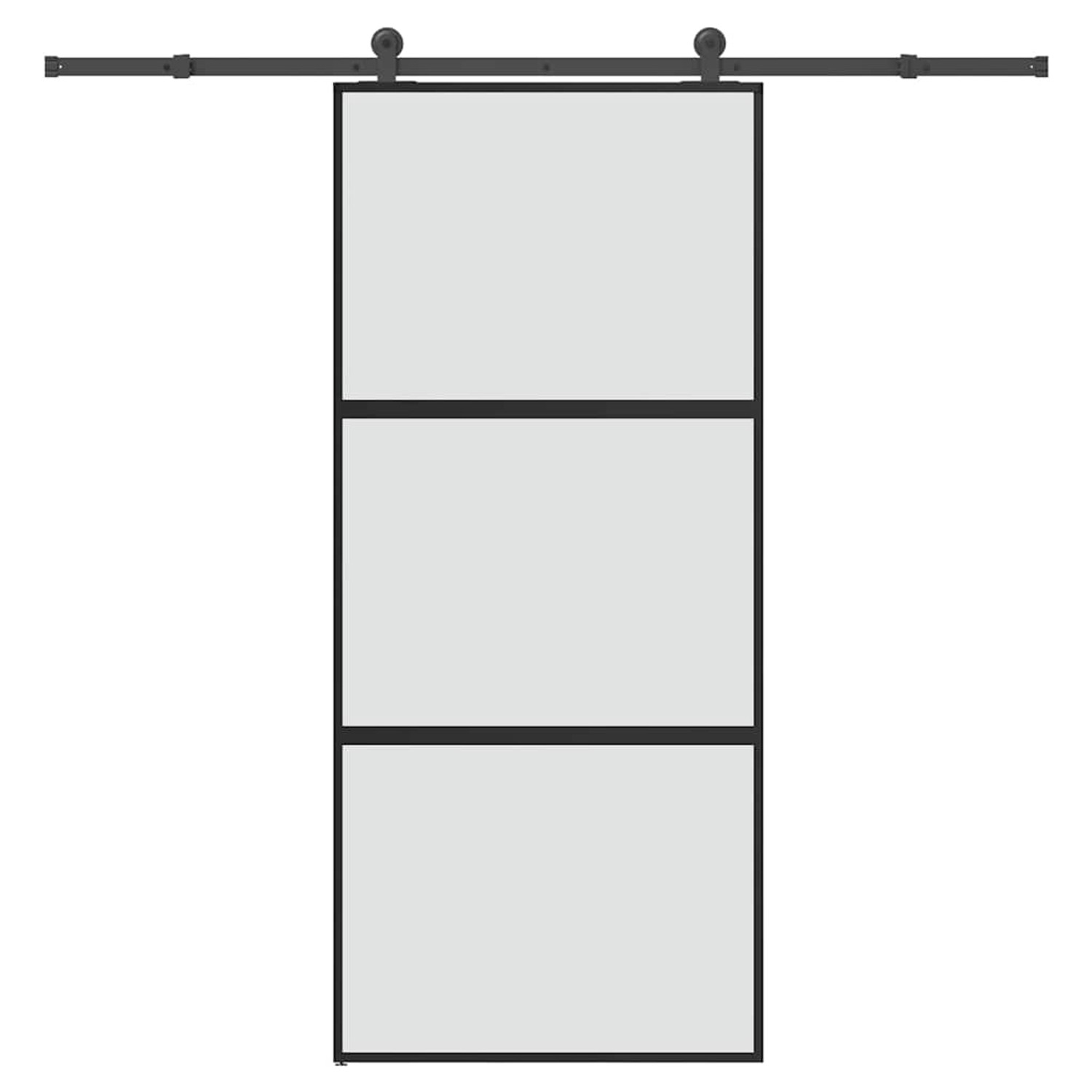 vidaXL Schiebetür mit Beschlag 90x205 cm Hartglas & Aluminium 3332939 günstig online kaufen