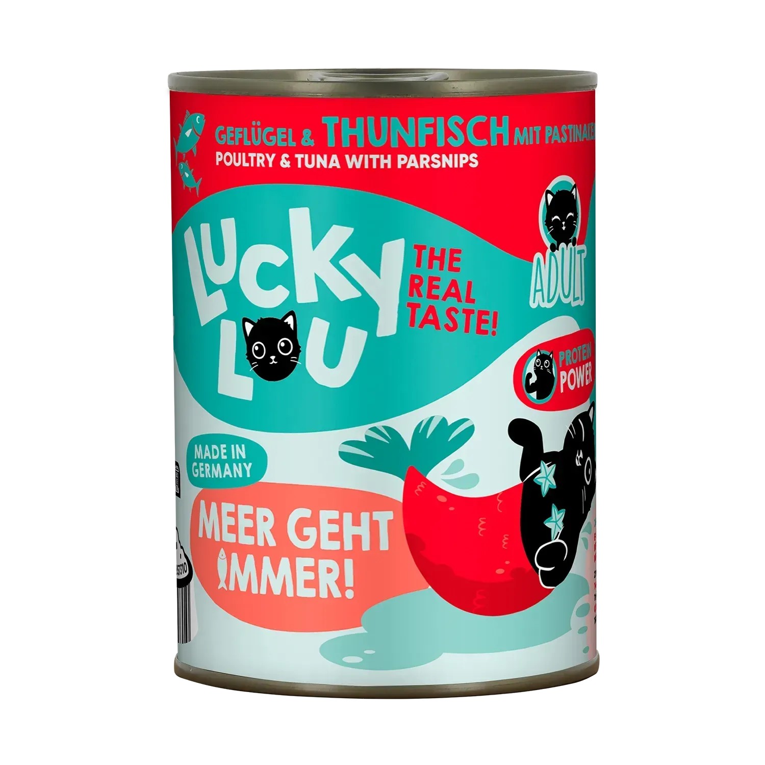 Lucky Lou Katzen-Nassfutter Lifestage Adult Geflügel & Thunfish 400 g