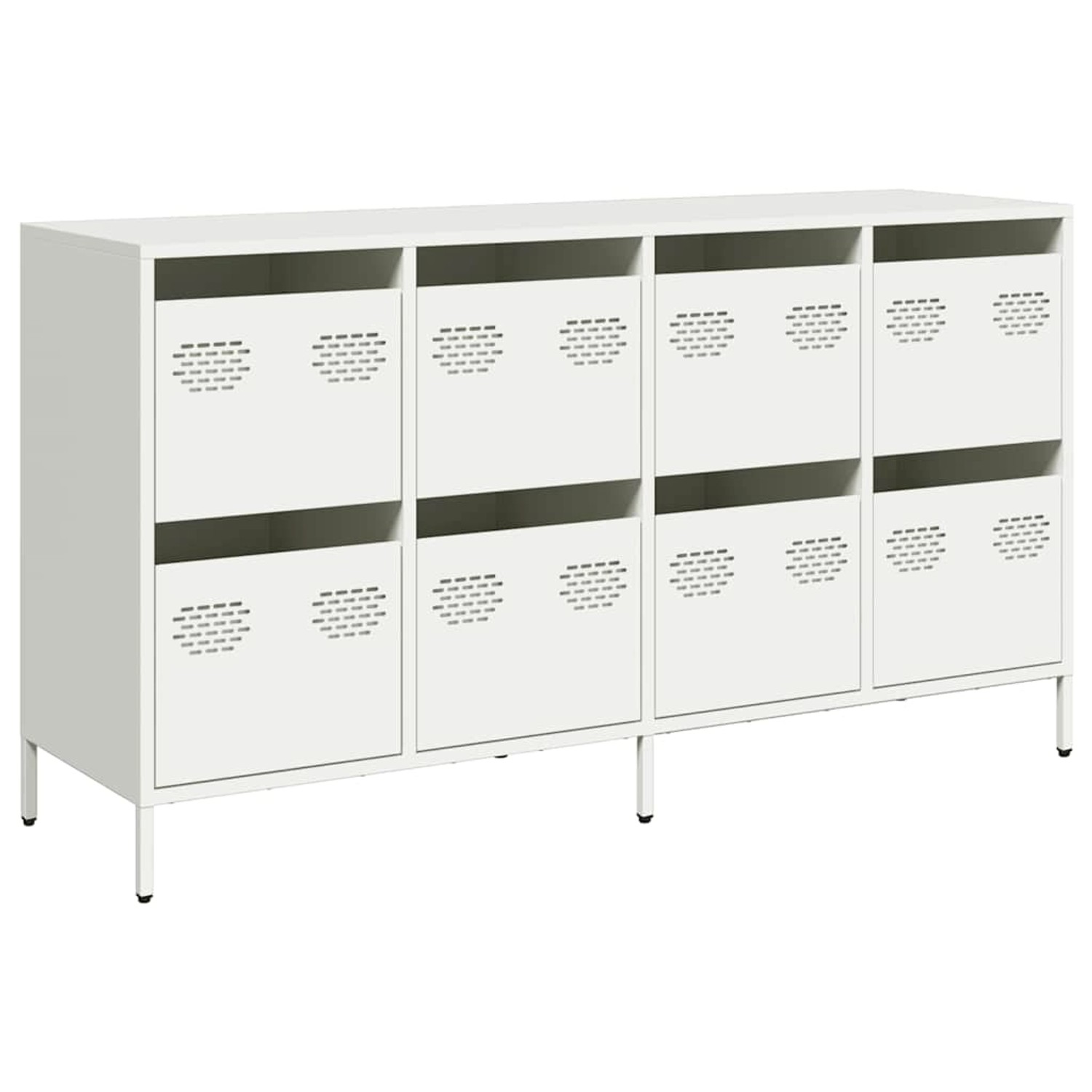 vidaXL Sideboard Weiß 135x39x73,5 cm Kaltgewalzter Stahl 3307172 günstig online kaufen