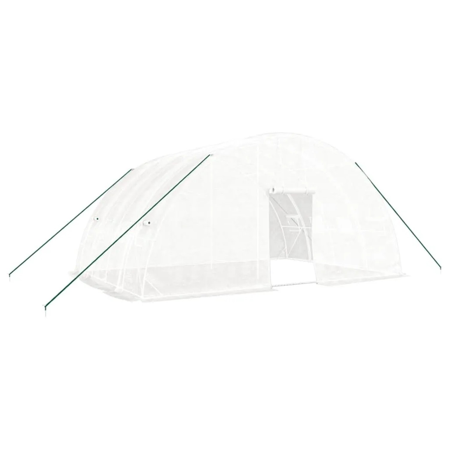 vidaXL Gewächshaus mit Stahlrahmen Weiß 24 m² 6x4x2,85 m 3188116