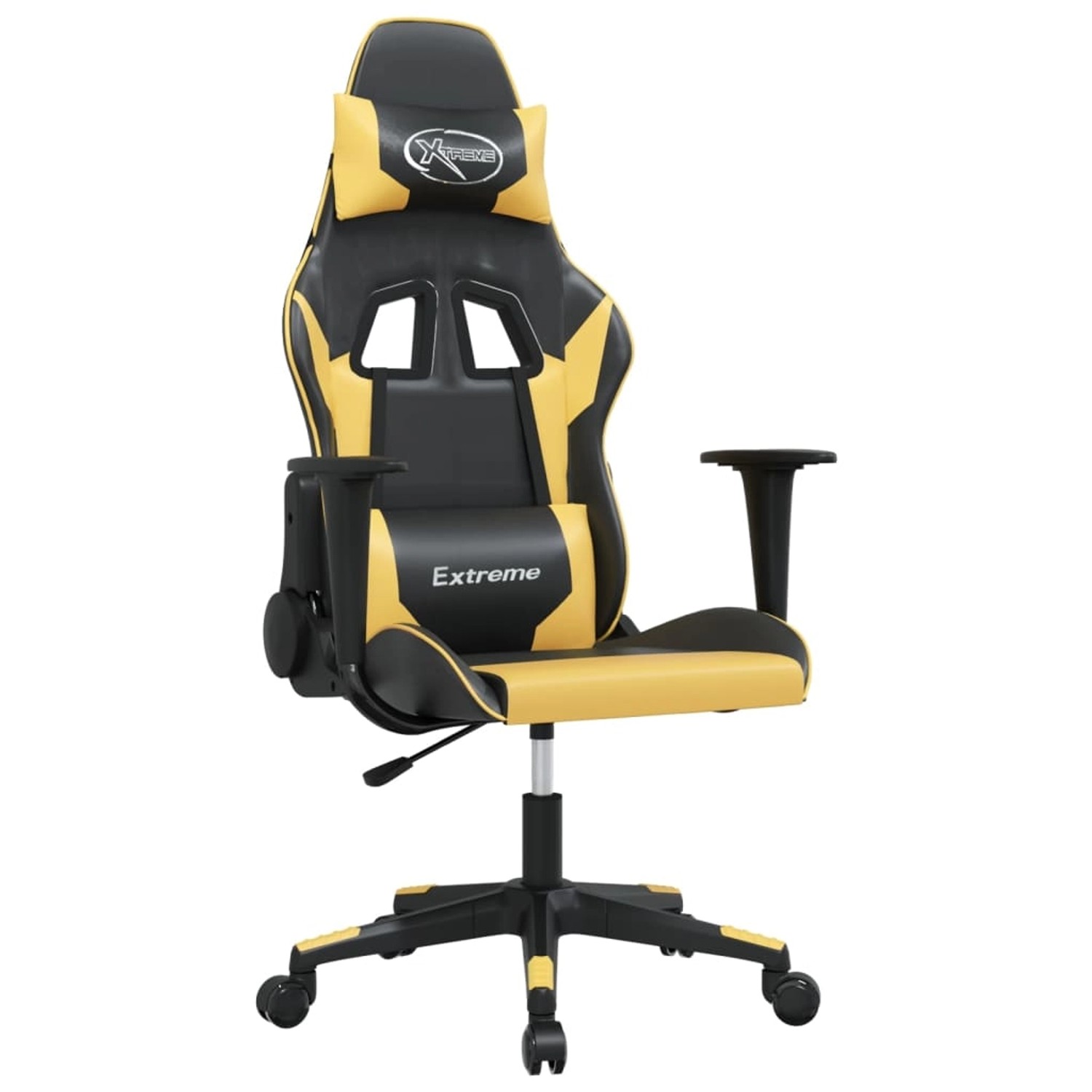 vidaXL Gaming-Stuhl Schwarz und Golden Kunstleder Modell 10 günstig online kaufen