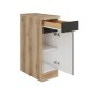 Optifit Unterschrank Noah420, 30x88x60 cm, Anthrazit/Wildeiche, mit Schublade und Tür.